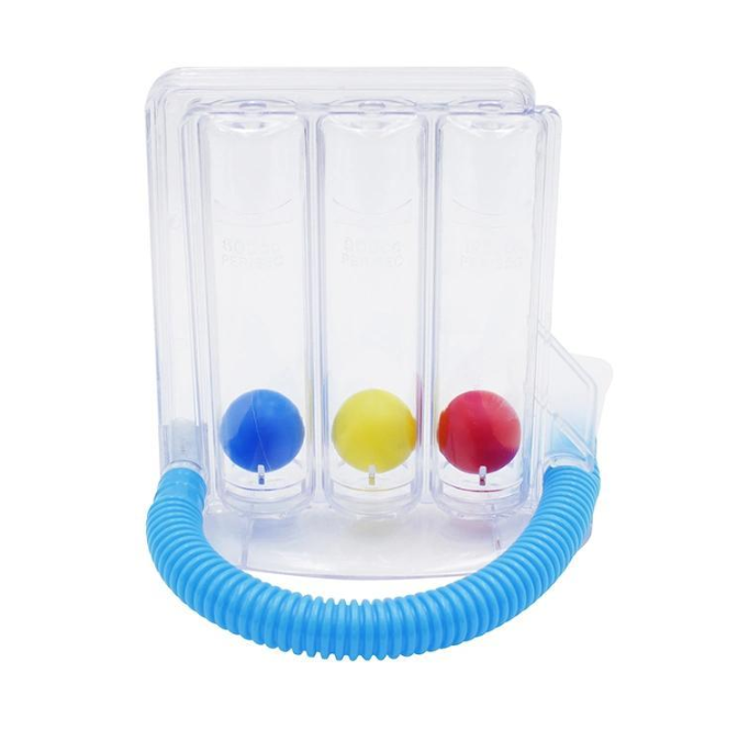 Spirometer met drie ballen: een praktisch apparaat voor ademhalingstraining