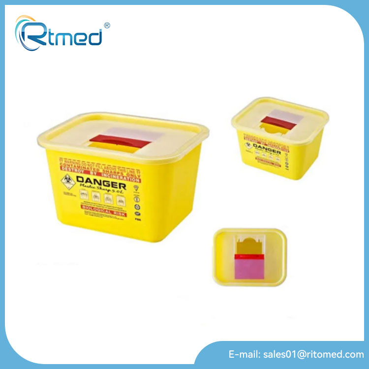 Plastic scherpe container